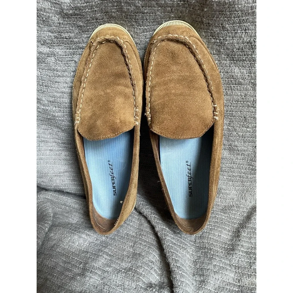 FRYE BAXTER Men's Slip On Loafer Shoes Brown Suede Leather Size 9.5